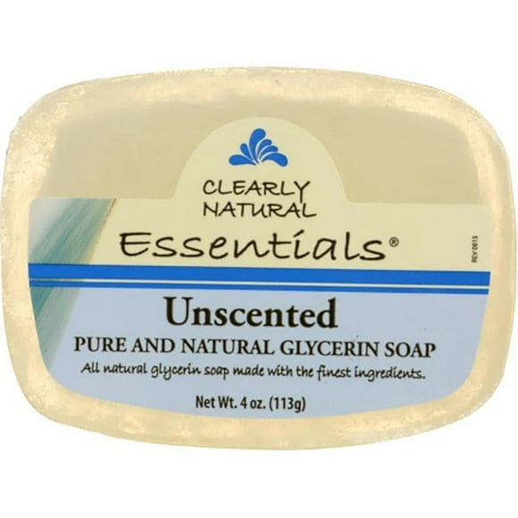 Clearly Natural - Unscented Glycerin Soap Bar, 4 Oz
