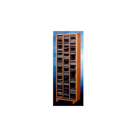 18.75 in. CD Storage Tower w Individual Locking Slots (Honey Oak) 18.75 in. CD Storage Tower w Individual Locking Slots (Honey Oak)