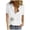 White, variant on IROINNID Summer Tops For Women Under $10 Comfy Turn down Neck Short Sleeve Print Leisure Short Sleeves Tops