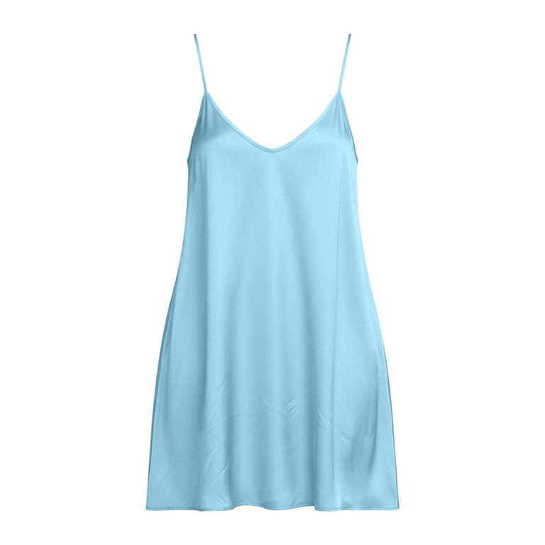 short light blue slip dress AE Satin Sweetheart Mini Slip Dress Women's Light Blue XXL