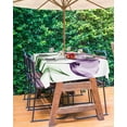 thumbnail image 3 of Hokiten Outdoor Tablecloths with Umbrella Hole & Zipper, Purple Tulip Floral Rectangle Tablecloth 60x120 Inch, Farmhouse Elegant Botanical Flowers Waterproof Table Cloth, Patio/Pool Table Covers, 3 of 7