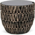 thumbnail image 4 of Finch Twysted Wicker Side Table with Removable Lid Hourglass Brown and Black, 4 of 5