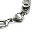 thumbnail image 3 of 6 pc Non-Tarnish 201 Stainless Steel Byzantine Chain Bracelet 304 Stainless Steel Clasps Stainless Steel color 8-3/4 inch(22.3cm), 3 of 3