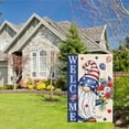 thumbnail image 2 of 4th of July Garden Flag 12.5x18 Double Sided, Vertical Burlap Gnome Floral Welcome Patriotic Garden Flag Memorial Day Independence Day Outside Holiday Yard Decoration, 2 of 6