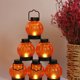 thumbnail image 4 of Juego de linternas LED para la decoración de Halloween | Paquete de 6 luces de velas electrónicas parpadeantes | Plástico impermeable | Funciona con pilas | Naranja | Patio Garden Home Party Accent, 4 of 7
