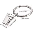 thumbnail image 2 of 1.5 inch Metal Curtain Rings with Clips Set of 14, Silver, 2 of 3