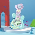 thumbnail image 7 of PPgejGEK Light Projection Kids Guitar Toy Electronic Musical Instrument for Babies Toddlers 1-6 Year Old Early Education Sensory Toy with Sound Effects Compact and Portable Learning Gift Blue, 7 of 7