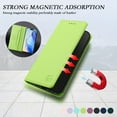 thumbnail image 4 of Wallet Case for iPhone 13 Pro Max, Magnetic Closure PU Leather Flip Phone Case for Men Women with RFID Blocking Card Holder Kickstand, Shockproof Protection Cover for iPhone 13 Pro Max, Green, 4 of 12