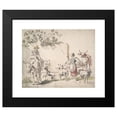 thumbnail image 2 of Nicolaes Pietersz. Berchem 24x20 Black Modern Framed Museum Art Print Titled - Peasants Going To&nbsp;Market, 2 of 5
