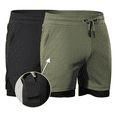thumbnail image 1 of Short Deportivo Hombre Con Licra Gym Correr 2pzs Talla: M Eo Safe Imports Negro +Verde, 1 of 5