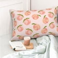 thumbnail image 4 of Kdxio Cotton Pillow Cases 16"x24" Pillowcases,Soft and Breathable Bedroom Pillow Cases-Peach With Leaves-No Pillow Core, 4 of 5