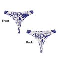 thumbnail image 3 of Fotbe Blue And White Porcelain Pattern Tanga Sin Costuras para Mujer con Estampado – Panties Invisibles, Transpirables y Cómodos para Uso Diario-Large, 3 of 6
