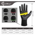 thumbnail image 3 of EvridWear 12 Pairs Lightweight Nitrile Coated Grip Work Gloves, Black, Size 10/XL, 3 of 11