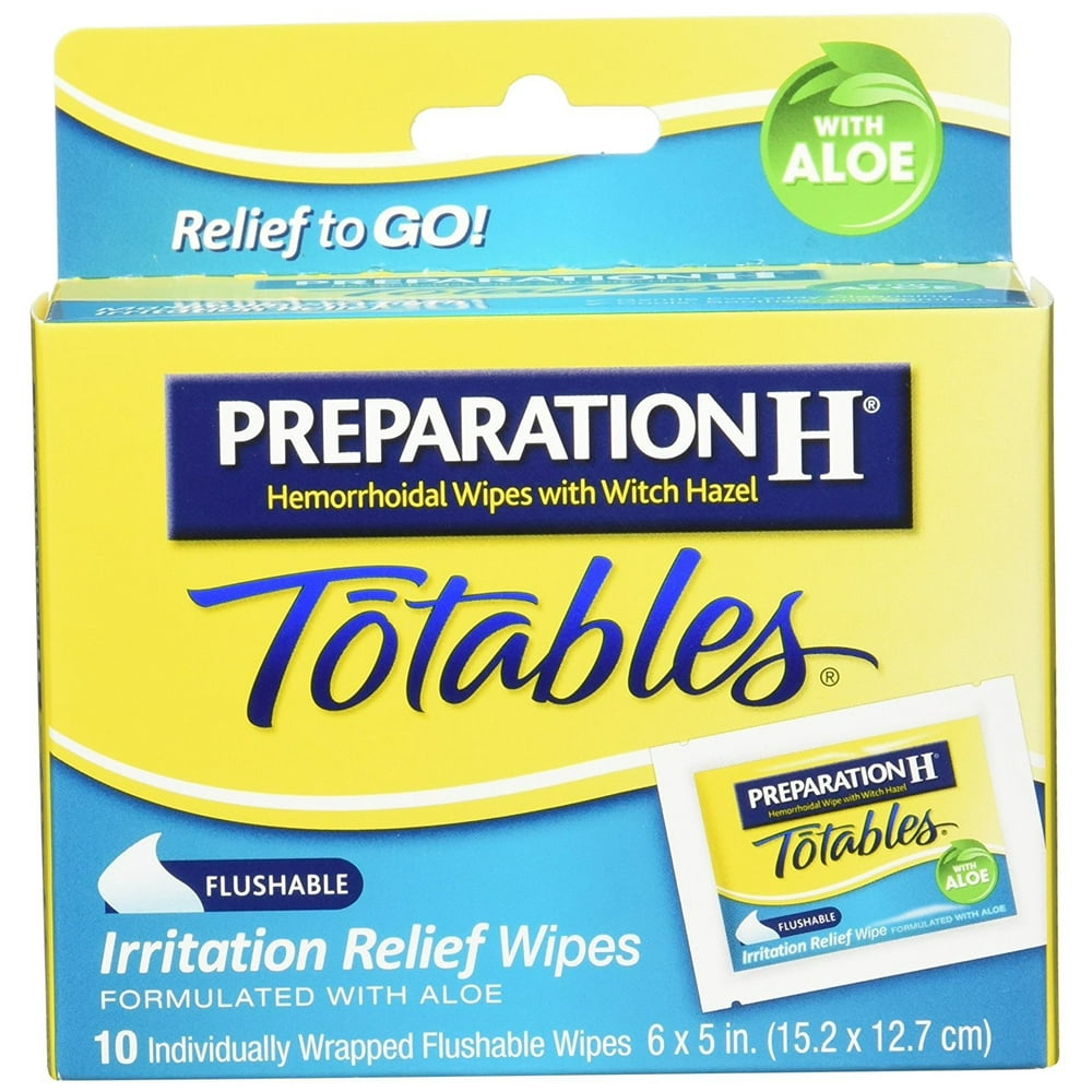 Preparation H Flushable Medicated Hemorrhoid Wipes; Irritation Relief