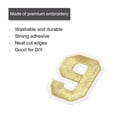thumbnail image 3 of Uxcell Number Patches Embroidered Decorative Repair Patches Iron on Patches 9 Gold 2" Height for Clothing 10Pcs, 3 of 5