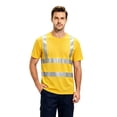 thumbnail image 7 of Urbanix Mens Safety Shirts Reflective Quick Dry Neon Short Sleeve T Shirt Cozy Breathable Fluorescent Tees for Construction Work Yellow 4XL, 7 of 7