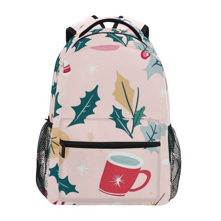 Cool style Backpack with 15-L Laptop Sleeve - Large Computer Bag Rucksack. Cartoon Pink Patterns
