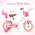 thumbnail image 5 of XJD 12 inch Toddler Girls Bike for age 2-5 Years Child Bike With Training Wheel 12" Children Bicycle With Handbrake Basket Toddler Cycle Bikes White, 5 of 13