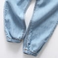 thumbnail image 5 of XIMIN Boys Girls Baggy Jeans Harem Denim Pants Balloon Joggers Elastic Waist Casual Pants for Kids Streetwear Jeans(Blue,5-6 Years), 5 of 5