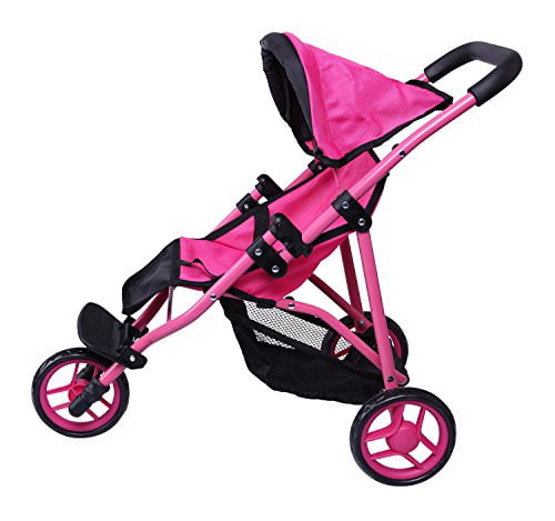 Precious Toys Jogger Hot Pink Doll Stroller Black Foam Handles & Frame 0129a for sale online 