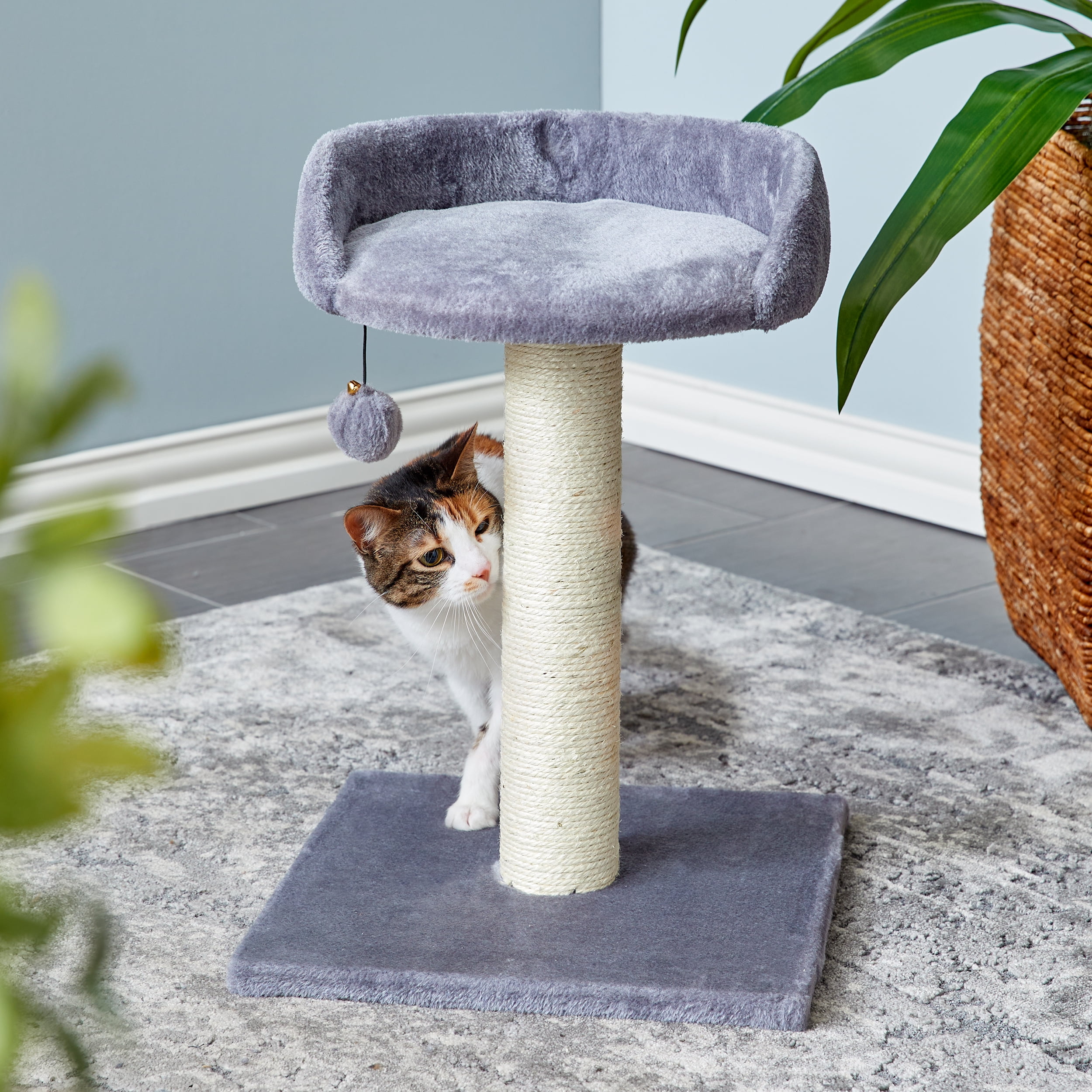Two by Two Basswood Small Cat Tower and Scratching Post