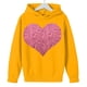 thumbnail image 3 of Sudadera con capucha y estampado de corazón de San Valentín, sudadera de manga larga para niños y niñas, chaqueta para niñas de talla mediana y grande., 3 of 7