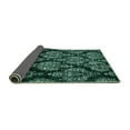 thumbnail image 2 of Ahgly Company Indoor Round Abstract Turquoise Blue Modern Area Rugs, 6' Round, 2 of 4