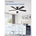 thumbnail image 2 of Ventilador de Techo ZMISHIBO 42" Negro LED 20W con Control Remoto y App, 2 of 9