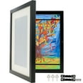 thumbnail image 1 of POINTERTECK Kids Art Frame Changeable A4 Child Artwork Picture Frame Front Opening Photo Frame for Crafts Drawing (Wooden), 1 of 8