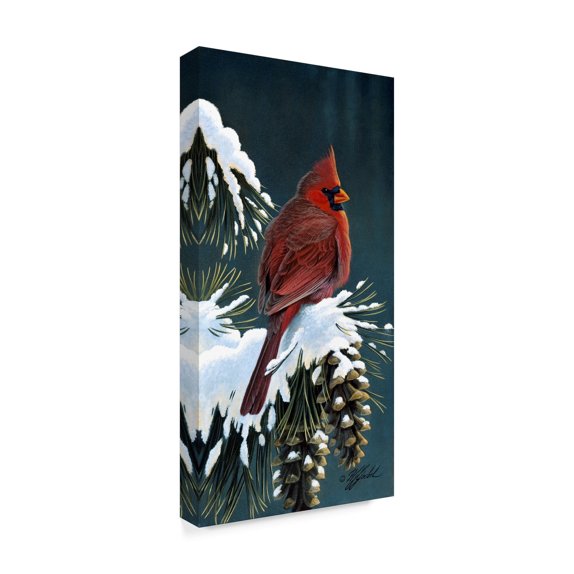 Trademark Fine Art 'Winter Cardinal' Canvas Art by Wilhelm Goebel