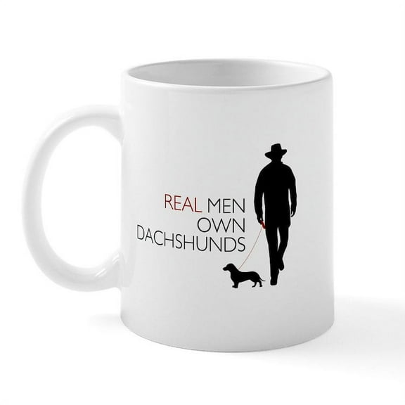 CafePress - Real Men Own Dachshunds Mug - 11 oz Ceramic Mug - Novelty Coffee Tea Cup
