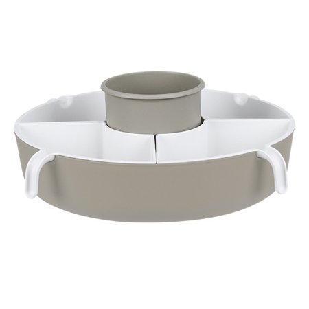 

VeliToy Multifunctional Rotating Drain Basket Multiple Compartment Detachable Multi-grid Fruit Vegetable Storage Drain Basket(Gray)