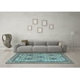 thumbnail image 3 of Ahgly Company Indoor Round Persian Light Blue Traditional Area Rugs, 8' Round, 3 of 4