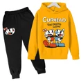 thumbnail image 5 of Ropa para niños Juego Cuphead Mugman sudadera de algodón + pantalones 2 piezas Conjuntos de ropa para niños primavera otoño Sudadera con capucha para niños y niñas, 5 of 5
