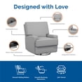 thumbnail image 3 of Baby Relax Rylan 4-in-1 Swivel Glider Rocker Recliner Chair, Light Gray, 3 of 12