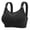 Black, variant on Wireless Bra for Women, Oversized Front Closure Push Up Underwear with High Elasticity Band, Comfortable Daily Wear and Lounge Bra in Cloud Gray