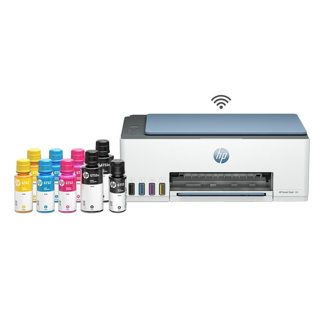 Paquete Especial con Multifuncional HP Smart Tank 585 + Paquete Extra de 4 Tintas Originales HP HP (1F3Y4A + 1VV22AL + M0H54AL + M0H55AL + M0H56AL )