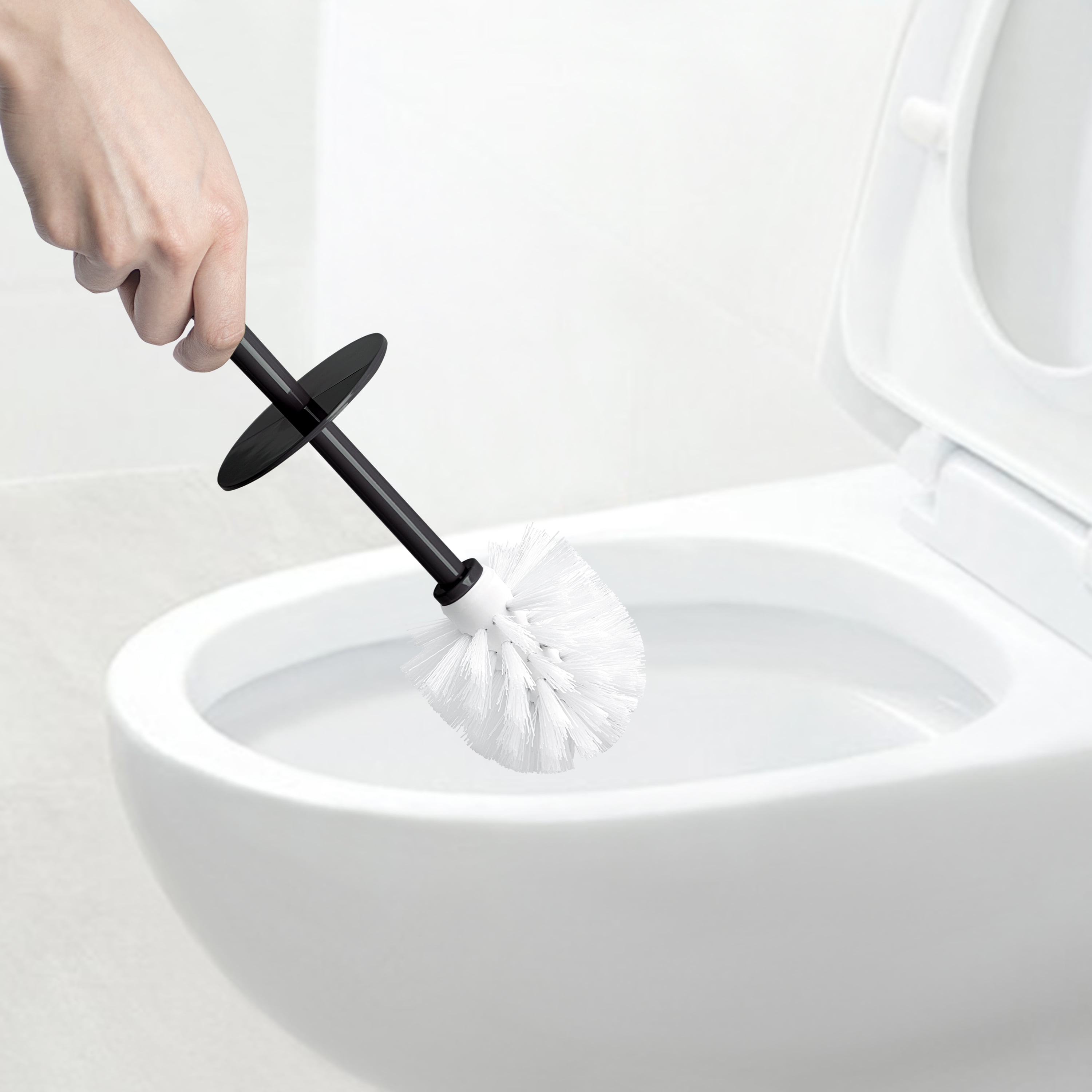 Toilet Bowl Brush, 14 1/2, White, Plastic, 24/Carton