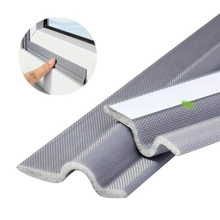 

1 Pack Window Draft Excluder Self-Adhesive Door Insulation Seal Strip 8M Window Draught Excluder V-Shaped Foam Tape for Soundproof Gray Door Draft Stopper Blocker AOUSTHOP Weather Stripping