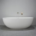 thumbnail image 3 of Clovis 65x29.5" Solid Surface Modern Resin Freestanding Bathtub in White, 3 of 7