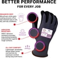 thumbnail image 3 of Extraflex Protective Work Gloves - Abrasion Resistant For Women and Men with MicroFoam Nitrile Palm Coating - ANSI 3, M, 3 Pairs, 3 of 5