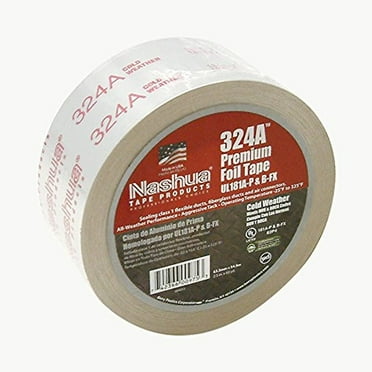 Nashua 324A Cold Weather Premium Foil Tape, 4.8 mil Thick, 60 yards Length x 2-1/2" Width, Silver