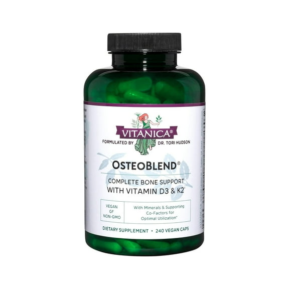 Vitanica OsteoBlend, Bone Support, Vegan, 240 Capsules