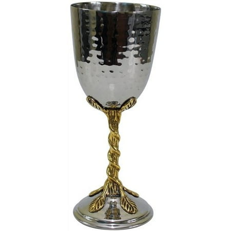 Jerusalem Kiddush Cup - Ben and Jonah Kiddush Cup with Leaf