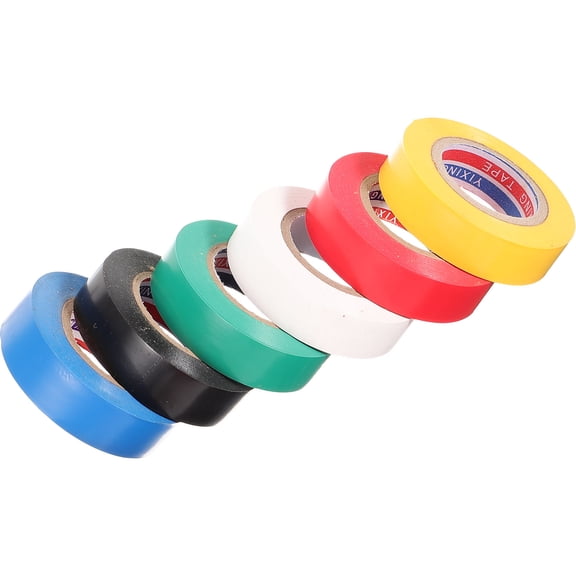 COSMOBETTY 6-Pack Assorted Color Electrical Tape Set for Automotive and General Electrical Use