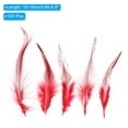 thumbnail image 2 of Uxcell Saddle Hackle Rooster Feathers 4-6", Rooster Feathers Loose Hackle Feather, Red 100 Pcs, 2 of 6