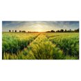 thumbnail image 2 of Green Wheat Field at Sunset - Landscape Photography Canvas Print, 2 of 3