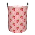thumbnail image 2 of Goofa Strawberries Printed Circular Hamper,Laundry Basket with Handles,Storage Baskets Foldable,Large Capacity Laundry Hamper-, 2 of 8
