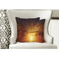 thumbnail image 4 of Ambesonne Nature Throw Pillow Cover 2 Pack, Burning Sunset, 20", Orange, 4 of 6