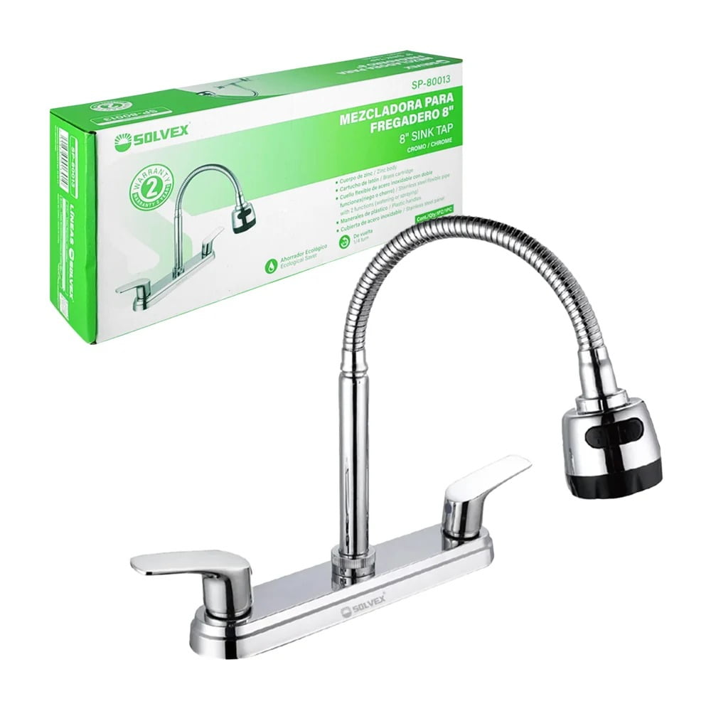 Solvex Flexible Mezcladora Para Fregadero MEZCLADORA 8″ PARA